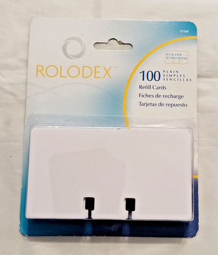 New rolodex set 100 refill - new,