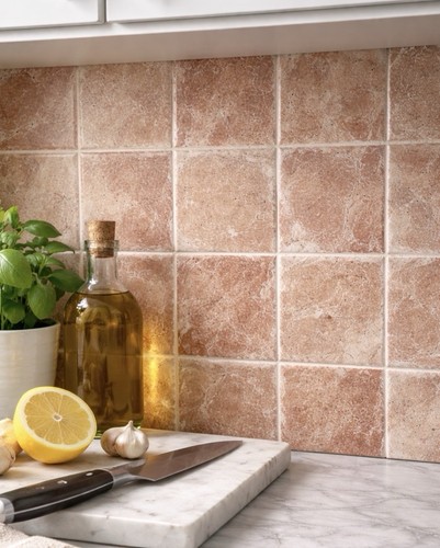 Rosso marble 4x4 tile lot - rosso,