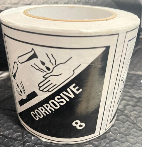 Packaging corrosive - d.o.t., "corrosive