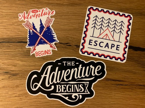 Travel stickers outdoor - 3x,