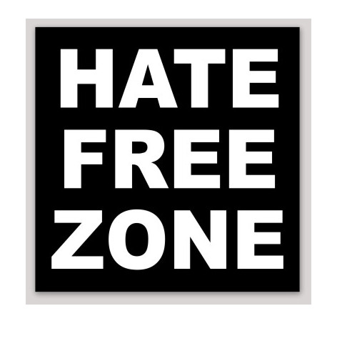 Hate free zone 4x4 - 4x4, square