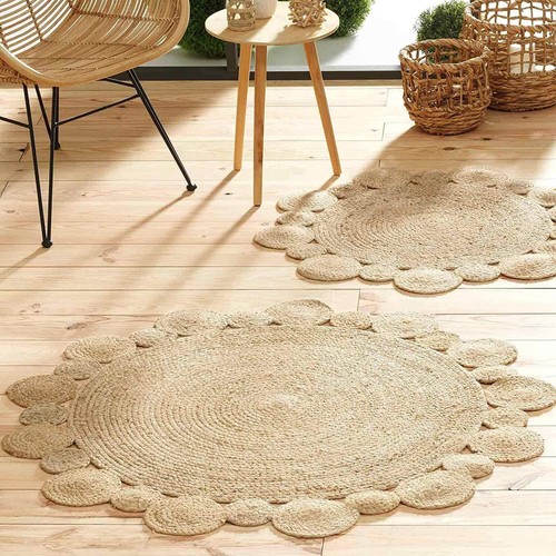 Rug round jute 100 - rug,