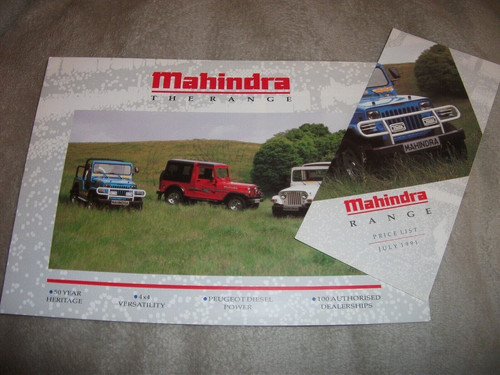 Mahindra 4x4 range - range., 1991