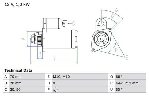 Bosch starter motor - bosch, for